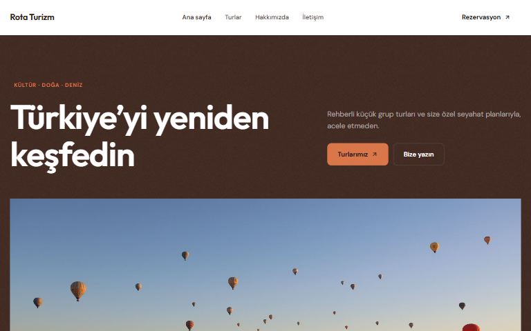 Tur ve seyahat acentesi şablonu: Rota Turizm örnek sitesi