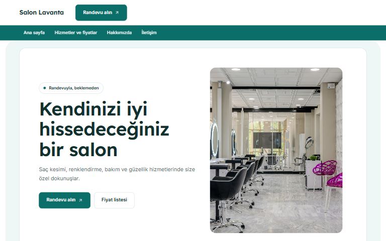 Medika teması: örnek kuaför sitesi